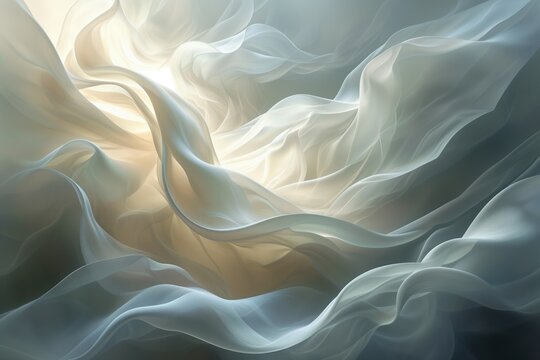 Spiritual and ethereal satin like landscape filled with purity and love