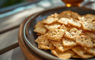homemade crackers made by a beginner