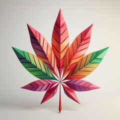marijuana plants 3D rendering