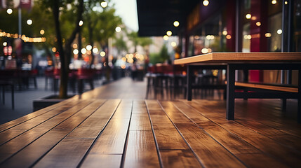Free_photo_wooden_planks_with_blurred_restaurant_back