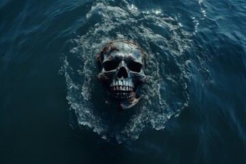 Fototapeta premium Skull in the Water