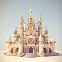 Fototapeta na wymiar 3d rendering of a castle 