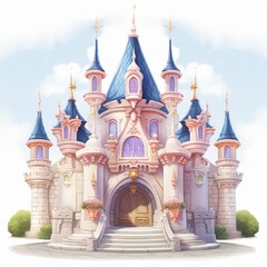 Fototapeta na wymiar 3d rendering of a castle 