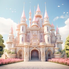 Obraz premium 3d rendering of a castle 