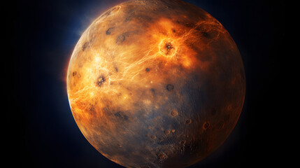 Obraz na płótnie Canvas Amazing close-up of the planet Mercury