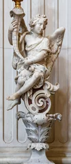 Fototapeten NAPLES, ITALY - APRIL 22, 2023: The baroqeu marble statue of angel in the church Basilica dell Incoronata Madre del Buon Consiglio by unknown artist. © Renáta Sedmáková