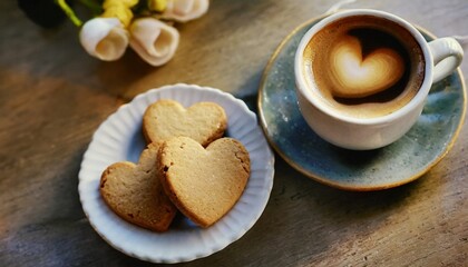 Fototapeta na wymiar Heart-shaped Assorted Cookies