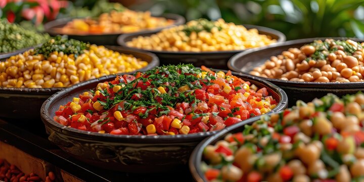 Succotash Harmony: Culinary Tradition Unveiled. Dive into the Symphony of Corn and Beans. Picture the Culinary Tradition in a Traditional Setting with Soft Lighting