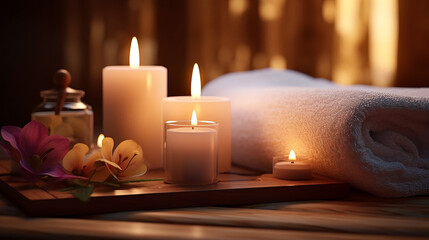 luxury aromatherapy spa treatment, AI Generative.