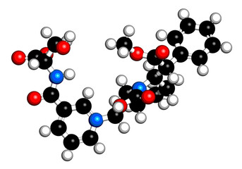 Serdexmethylphenidate chloride drug molecule. 3D rendering.