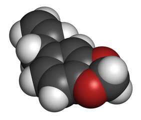 Safrole MDMA precursor molecule. 3D rendering.