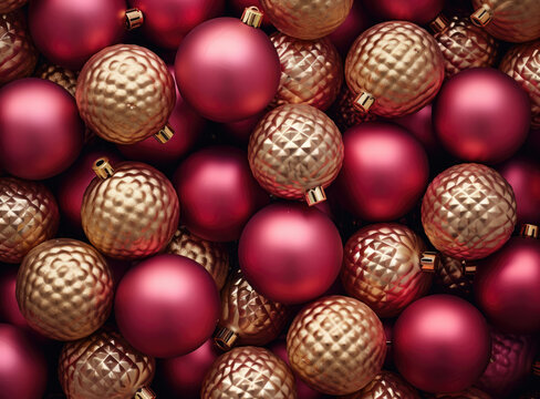 Background Gold Celebrate Winter Ball Decorate Holiday Xmas Shiny Red Festive Christmas