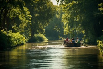 Go for a leisurely boat ride on the river.
