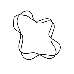 Obraz premium Contour curved line Design Element 