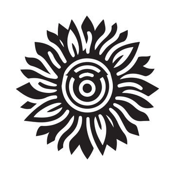 abstract sunflower vector illustration for summer and spring season elements 