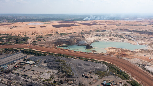 Drone View of Kenmare Resources plc is an established mining company, which operates the Moma Titanium Minerals Mine, located on the north east coast of Mozambique.