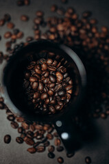 Granos de cafe natural