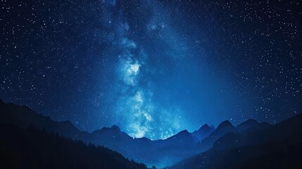 Naklejka premium Amazing starry sky at night