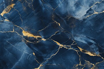 Abstract blue marble texture with gold splashes, Gold and Blue marble texture background, luxury marble background, blue marble texture, AI Generative