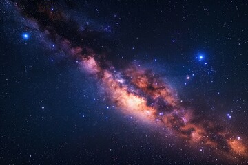 Fototapeta na wymiar Celestial beauty Milky Way galaxy with stars and space dust