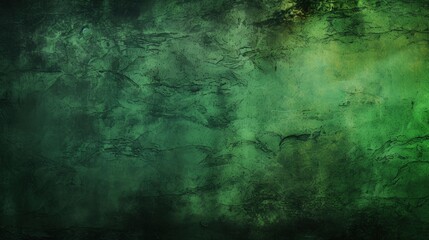 Emerald Enigma, A Captivating Fusion of Green and Black on a Dark Canvas