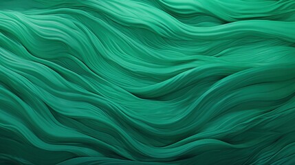 Emerald Serenade, A Vibrant Dance of Flowing Lines on a Green Canvas