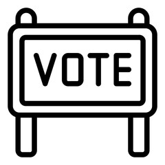 Placard vote election icon