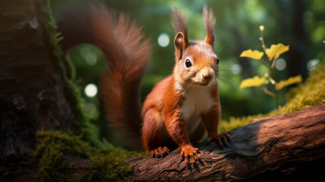 Squirrel wild nice animal look like Realistic Generated AI image