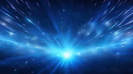 Cosmic Fireworks, A Majestic Display of a Radiant Blue Star Burst