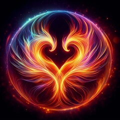 Twin flame couple. Soulmates. The concept of magical, esoteric, tantric, spiritual love. Connection between souls. Illustration for websites and much more. Created using generative ai tools.