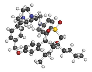 Maralixibat drug molecule. 3D rendering.