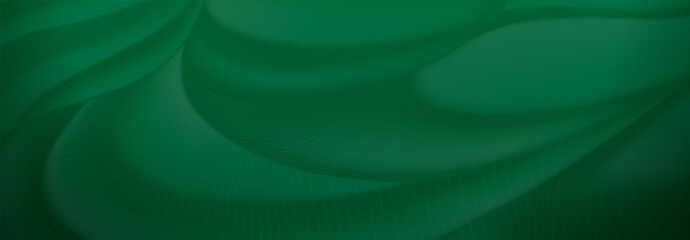 Abstract background of soft curved surfaces in green tones covered with a grid of thin parallel lines - obrazy, fototapety, plakaty