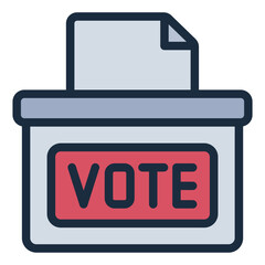 Vote box election icon