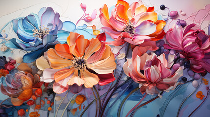 Florals abstract background