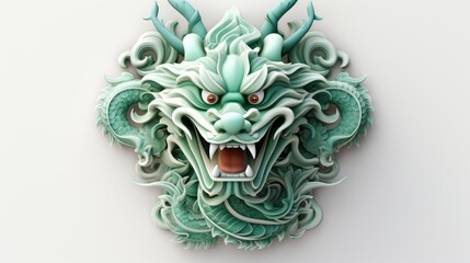 In a joyous celebration of Happy Chinese New Year, a vibrant Green Dragon dances through festive streets, symbolizing prosperity, good luck, lively spirit of traditional Lunar New Year festivities.