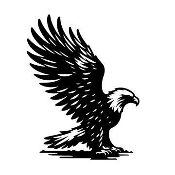 American Bald Eagle Vector Logo Art