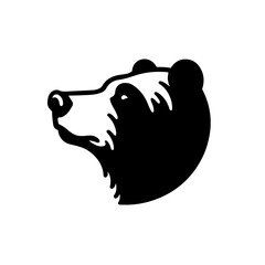 Bear's nose twitching as it detects a distant scent Vector Logo Art - obrazy, fototapety, plakaty