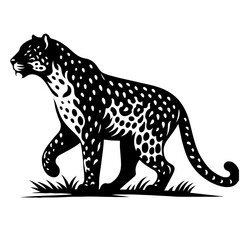 Leopard playing a pivotal role in its ecosystem Vector Logo Art