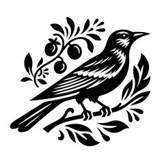 oriole evoking local folklore tales with its presence Vector Logo Art