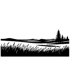 Prairie Landscape Vector Logo Art