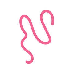 Squiggly abstract line vector