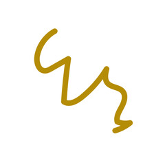 Squiggly abstract line vector