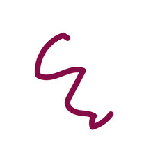 Squiggly abstract line vector