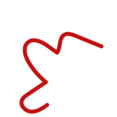 Squiggly abstract line vector