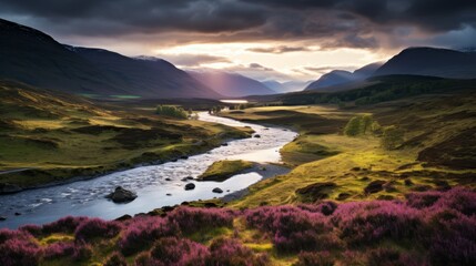 Highland Majesty: Capturing the Sublime Beauty Above - obrazy, fototapety, plakaty