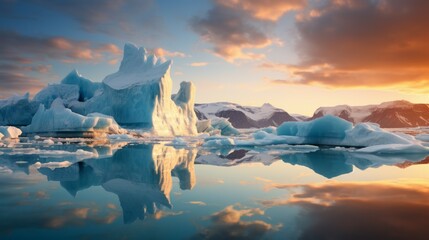 Antarctic Sunrise: Nature's Awakening in Frost