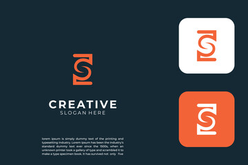 Modern abstract letter S, luxury logo design. initial based icon vector