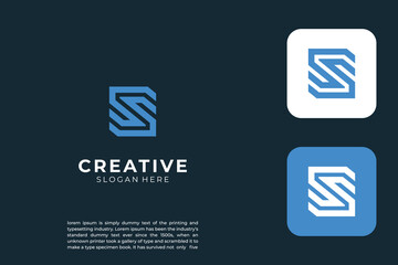 Modern abstract letter SS, luxury logo design. initial based icon vector