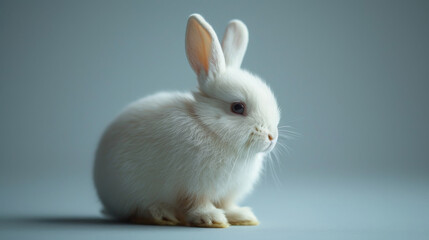 Gentle White Easter Bunny in Calm, Dreamy Setting