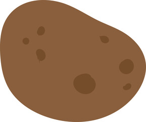 Potato . potato tubers bunch isolatedon transparent, png, whole raw starch potatos. cartoon style
